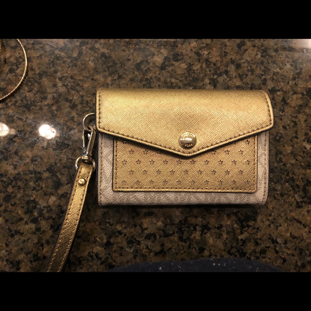 Michael Kors Gold Wallet Clutch
